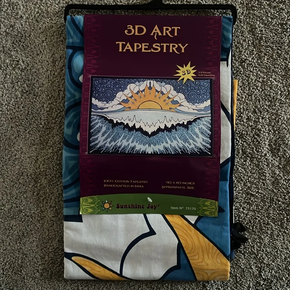 NWT/NEW 3D Art Tapestry Sunshine Joy 90